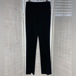 Ralph Lauren Purple Label Black Wool Stretch Side Zip Straight Leg Pants Size 4